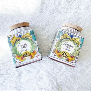 IMA Ceramiche Artistiche Handmade Jars w Cork Lid